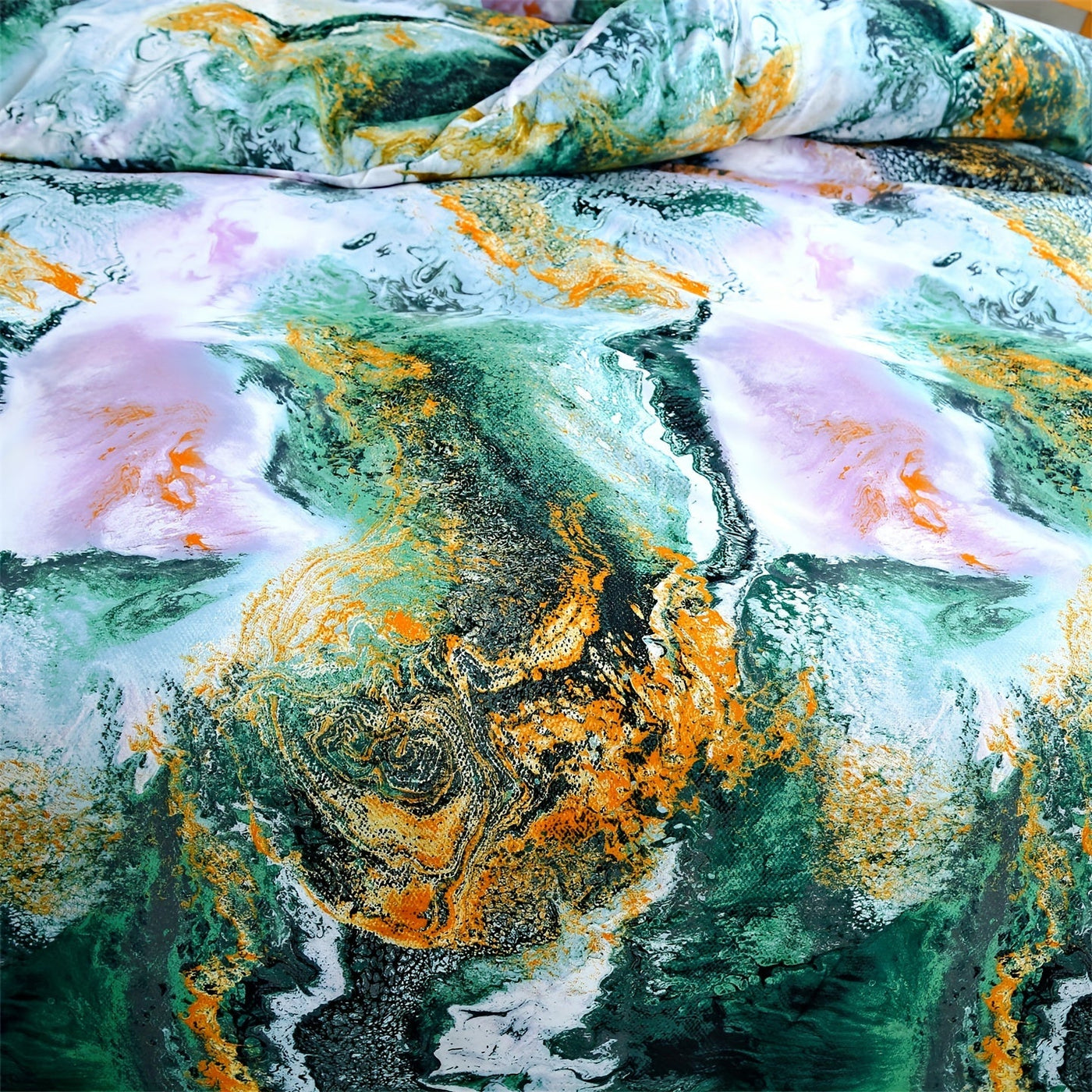 3-teiliges Marmor-Bettwäsche-Set, Weich, Atmungsaktiv, Für Schlafzimmer