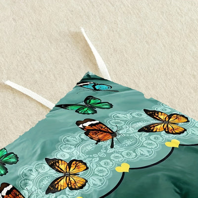 3-teiliges Bettwäsche-Set mit Schmetterlingsmuster, Atmungsaktiv, Weich & Bequem