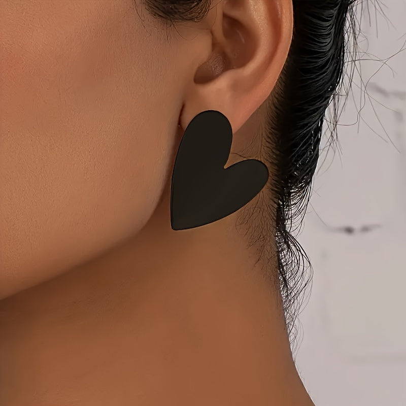 3 Paar stilvolle herzförmige Ohrringe, lässiger sexy Stil, Paar-Geschenk