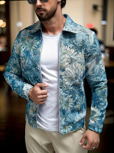 William - Lässige Jacke mit Blumenmuster für Männer