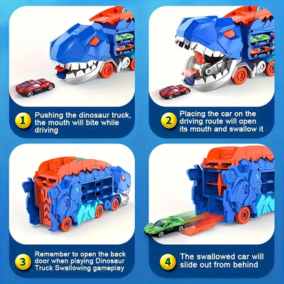 25-Zoll Dinosaurier-Truck – Faltbare Schiebespur & T-Rex-Transformation