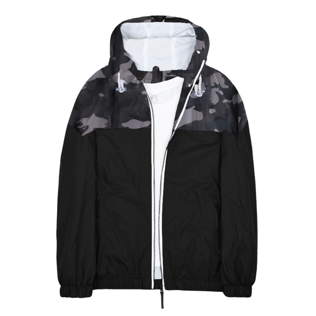 Zweifarbige Kapuzenjacke für Herren