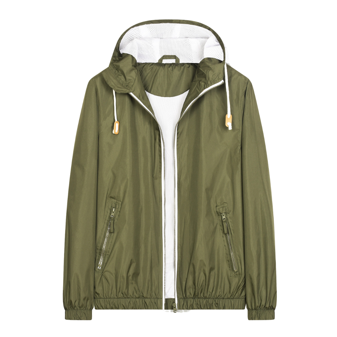 Zweifarbige Kapuzenjacke für Herren