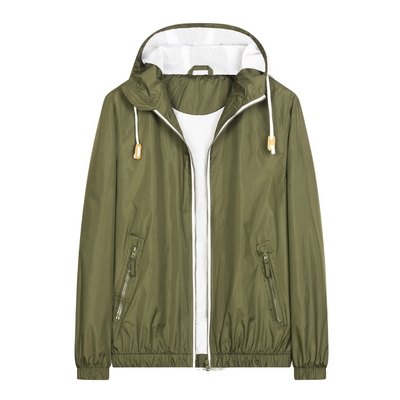 Zweifarbige Kapuzenjacke für Herren