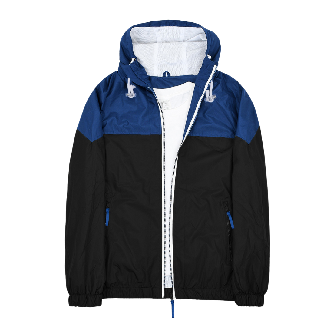 Zweifarbige Kapuzenjacke für Herren