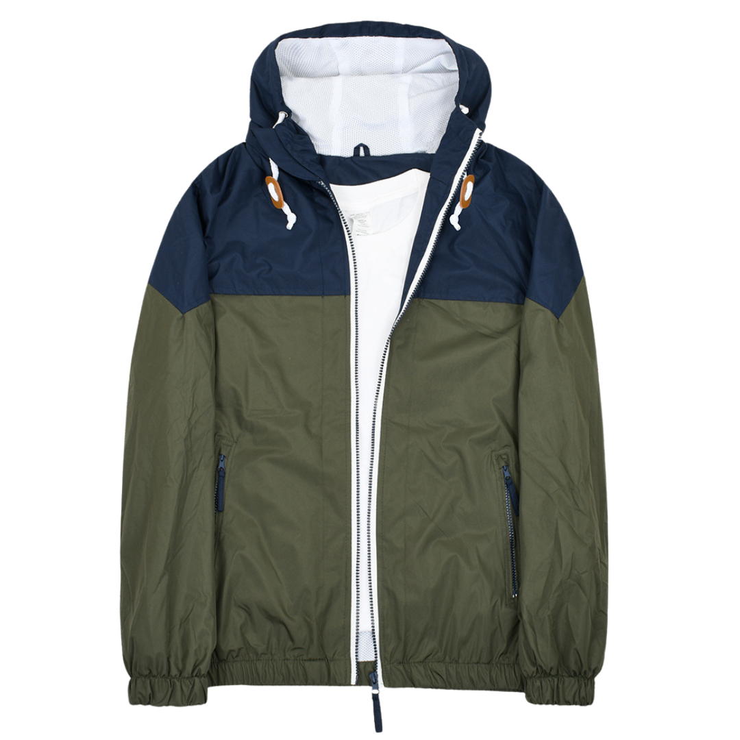 Zweifarbige Kapuzenjacke für Herren