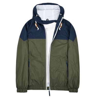 Zweifarbige Kapuzenjacke für Herren