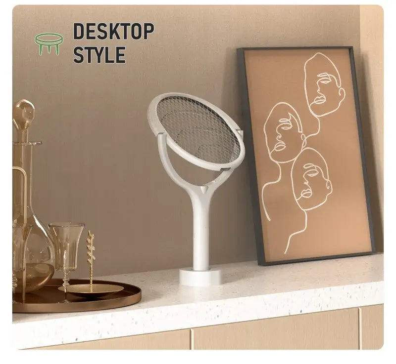 Wiederaufladbarer Drehbarer Elektro-Mückenschläger & Insektenvernichter