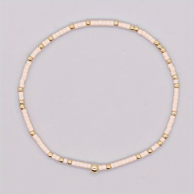 30er-Set Boho-Glasperlenarmbänder – Handgemacht, Stapelbar, Für Alltag