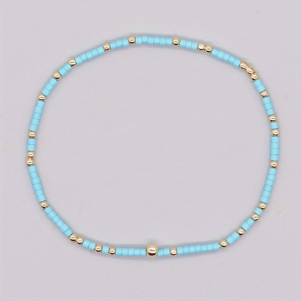 30er-Set Boho-Glasperlenarmbänder – Handgemacht, Stapelbar, Für Alltag