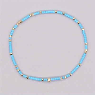 30er-Set Boho-Glasperlenarmbänder – Handgemacht, Stapelbar, Für Alltag