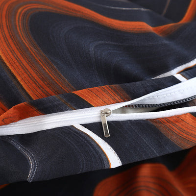 3-teiliges Bettwäsche-Set mit Pflanzenmuster, 100% Polyester, Atmungsaktiv