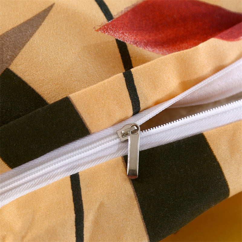 3-teiliges Bettbezug-Set – Gebürstetes Polyester, Blumenmuster, Hautfreundlich,