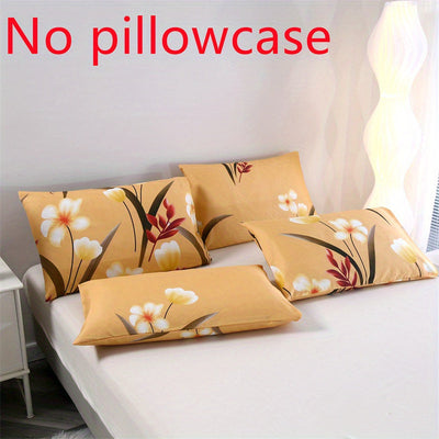 3-teiliges Bettbezug-Set – Gebürstetes Polyester, Blumenmuster, Hautfreundlich,