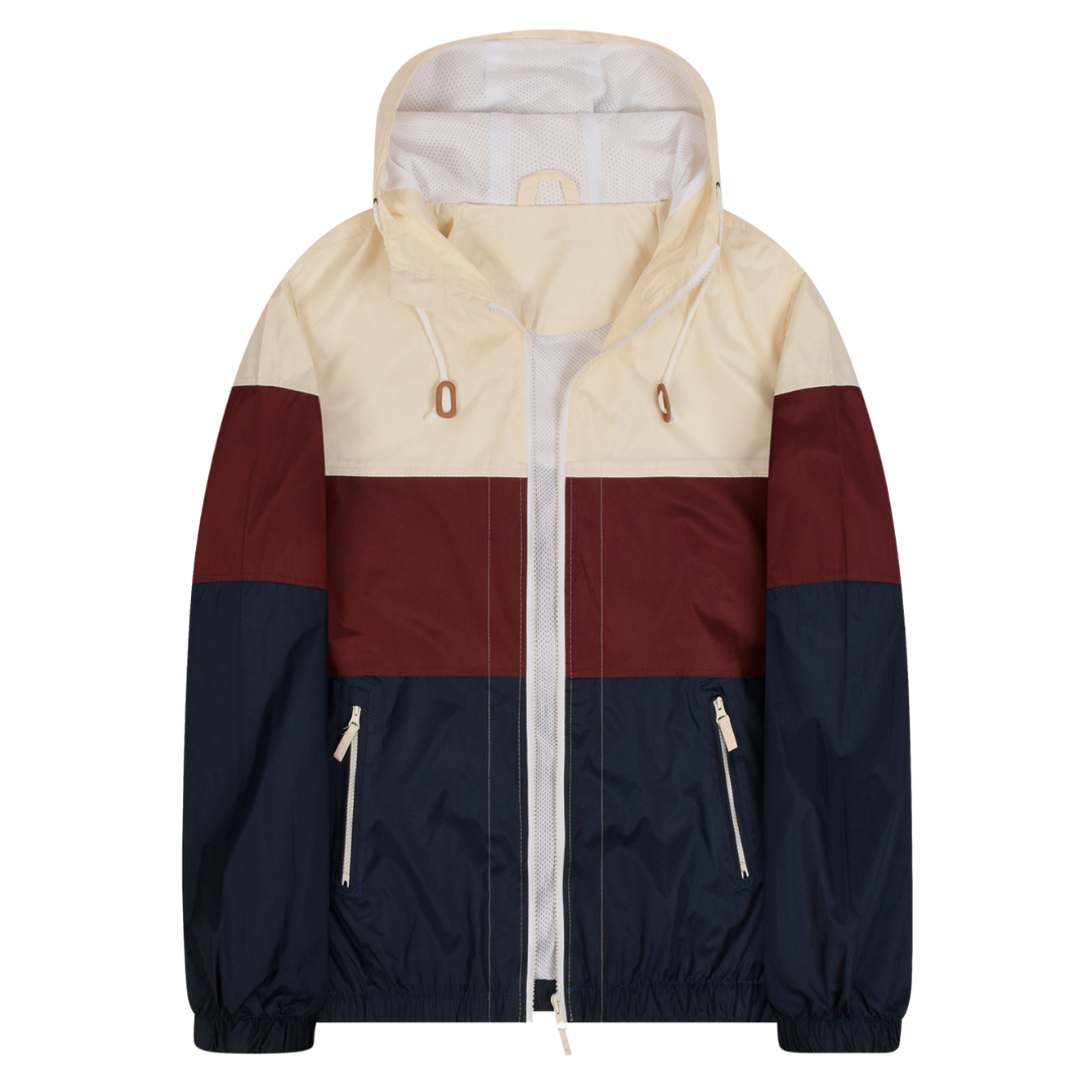 Zweifarbige Kapuzenjacke für Herren