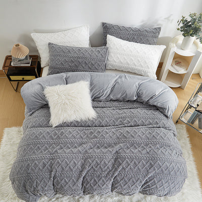 Wendebettwäsche Plüsch – Flauschig, Warm, Geometrisches Design