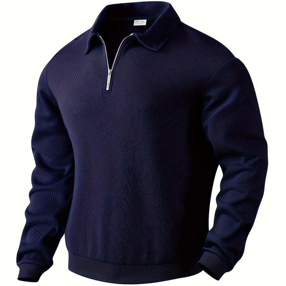 Adolphe – Eleganter Herrenpullover mit Reißverschlusskragen