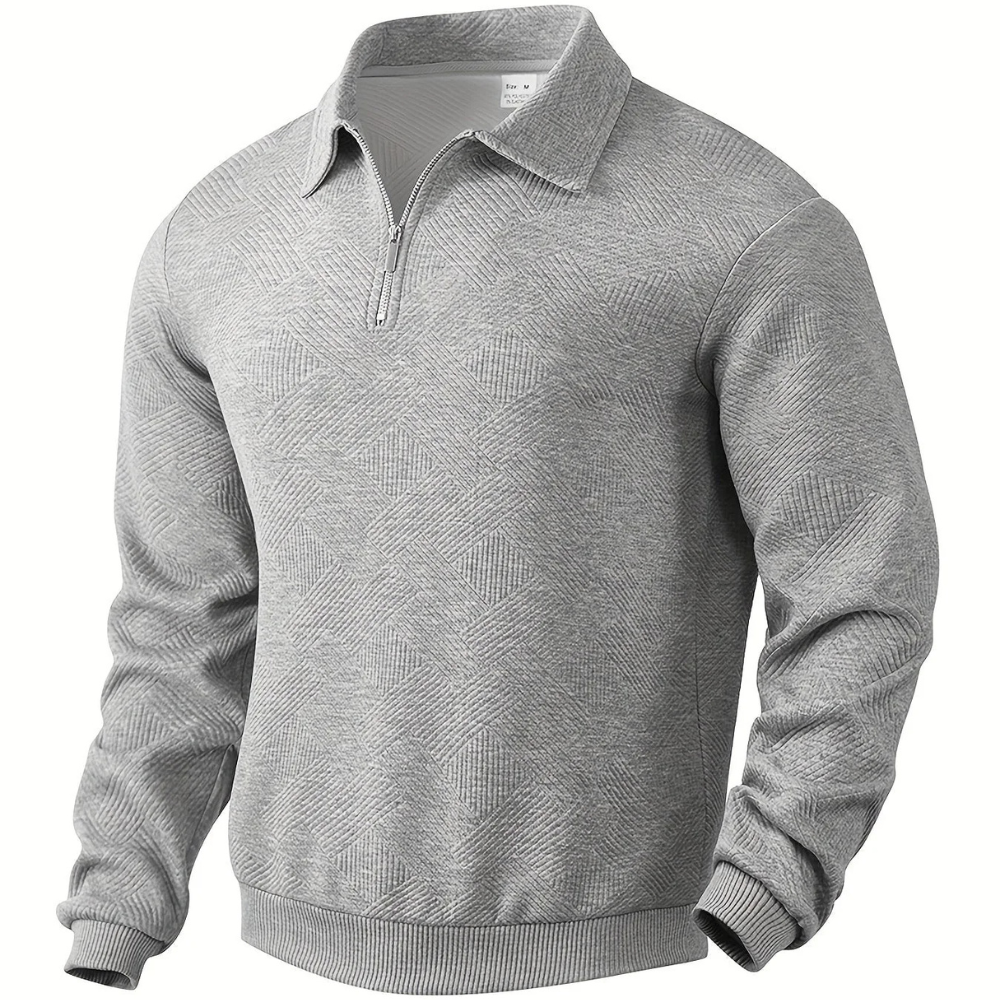 Adolphe – Eleganter Herrenpullover mit Reißverschlusskragen