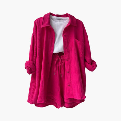 Zweiteiliges Set mit Shorts für Damen - lässiger Sommerlook