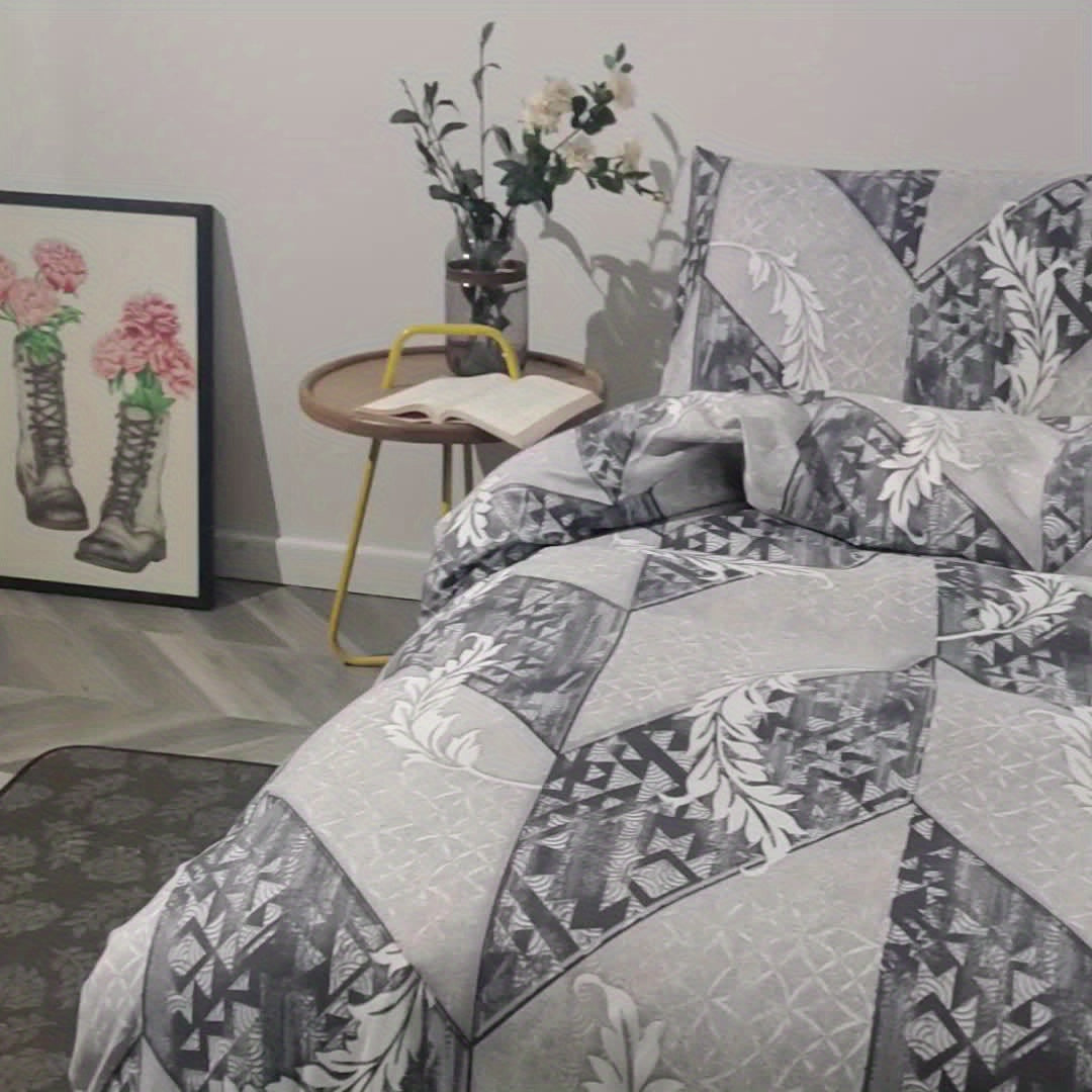 3pcs Geometrische Diamant gesteppte Bettwäsche Set