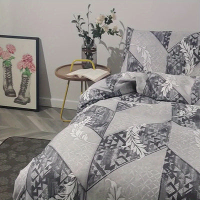 3pcs Geometrische Diamant gesteppte Bettwäsche Set