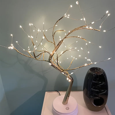 108-LED Bonsai Baum Schreibtischlampe, USB/Batteriebetrieben, Energieeffizient für Weihnachten