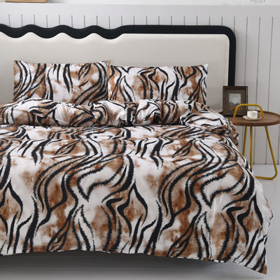 3-teiliges Bettwäsche-Set mit Animal-Print, Polyester, Maschinenwaschbar