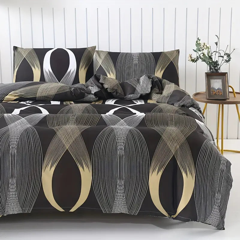 3-teiliges Hochwertiges Fleece Bettwäsche-Satz mit Blumenmuster