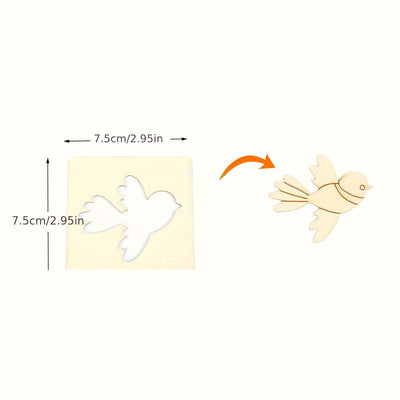 10-teiliges Holz-Lernspielzeug – Kreatives Bastel- und Malset für Kinder