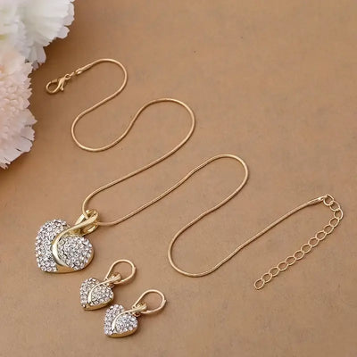 5-teiliges Luxuriöses Herzförmiges Schmuckset für Damen