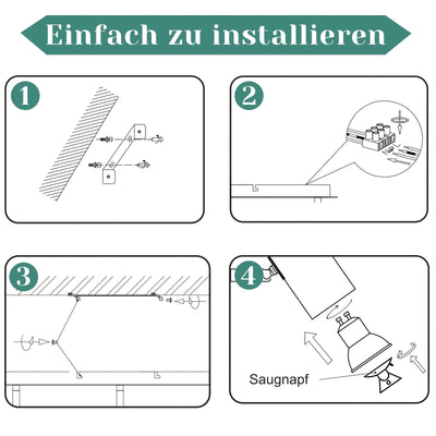 4-flammige Nickel-Deckenlampe 330° Drehbar, GU10 Kompatibel