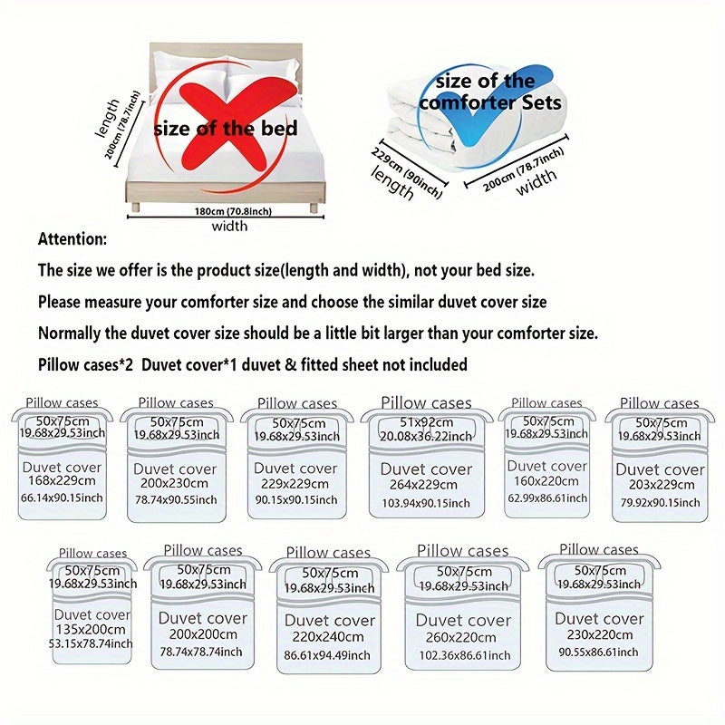 Weiches Bettwäsche-Set – 3-teilig, atmungsaktiv, Marmor-Design