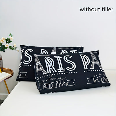 3-teiliges Gestreiftes Bettbezug-Set – Weiches Polyester, Atmungsaktiv