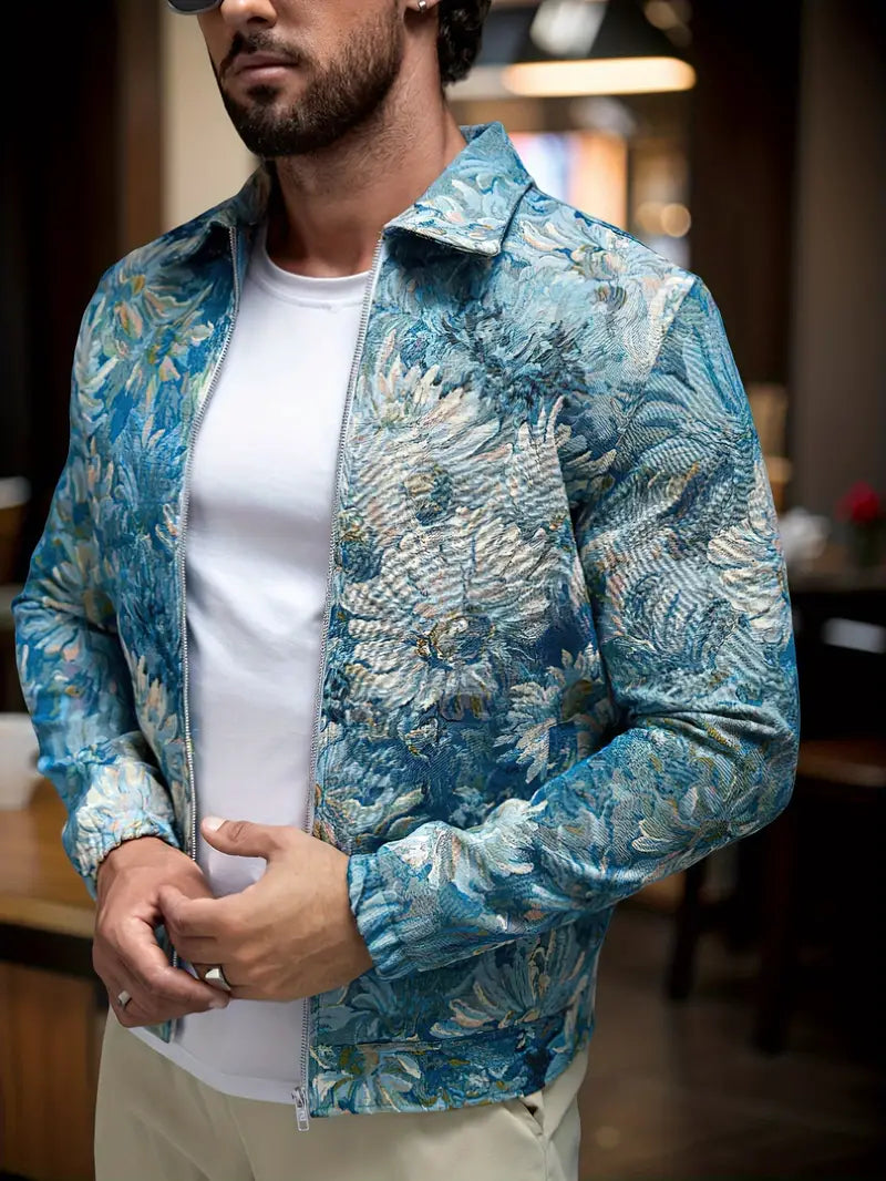 William - Lässige Jacke mit Blumenmuster für Männer