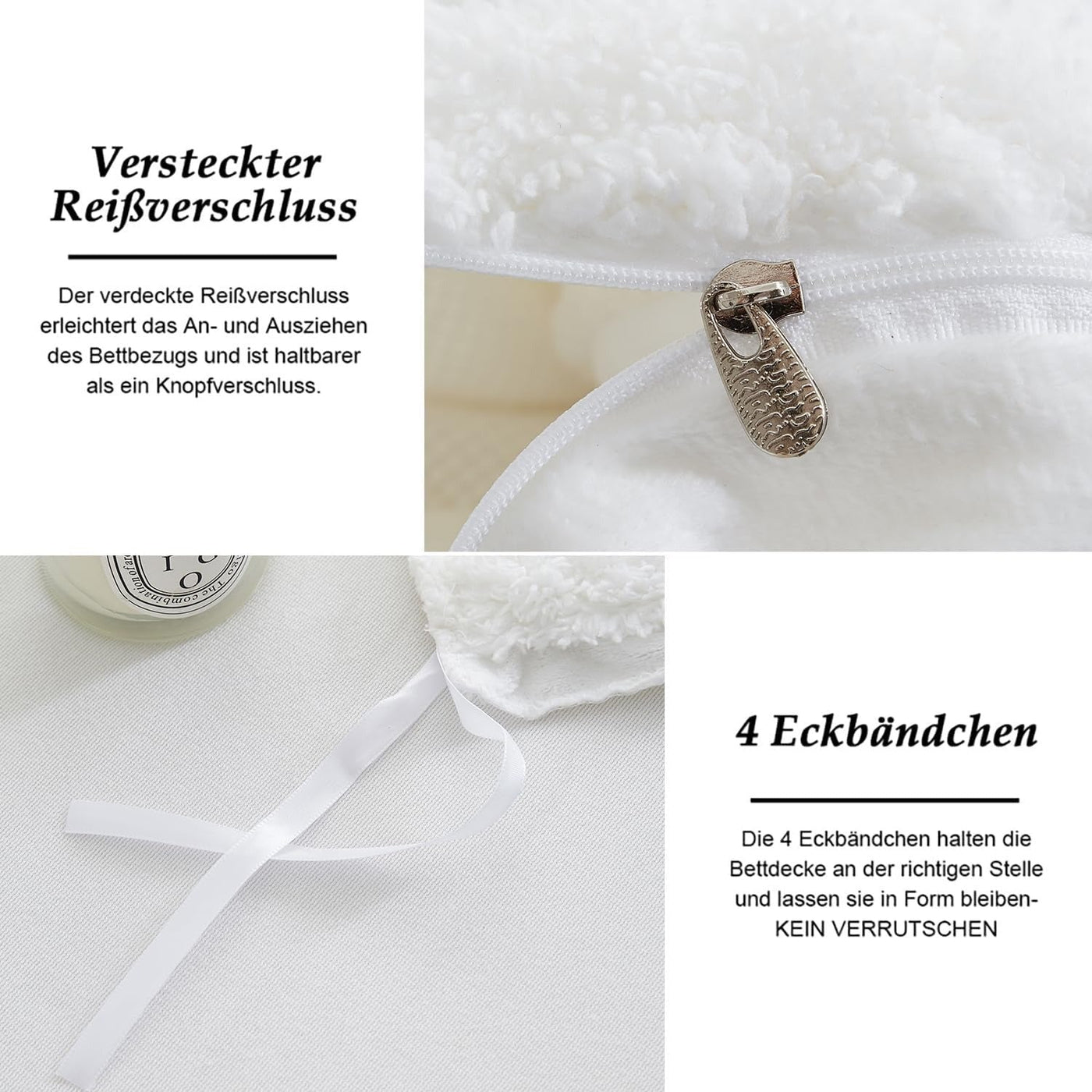 Wendebettwäsche Plüsch – Flauschig, Warm, Geometrisches Design