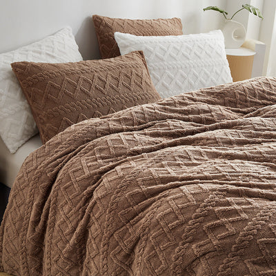 Wendebettwäsche Plüsch – Flauschig, Warm, Geometrisches Design