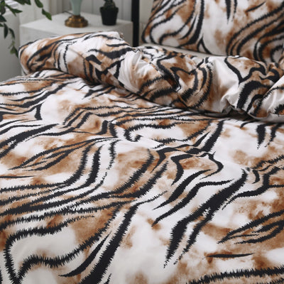 3-teiliges Bettwäsche-Set mit Animal-Print, Polyester, Maschinenwaschbar