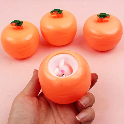 2 Stück Niedliche Karottenkopf Hasen Quetschspielzeug – Stressabbau & Spaß