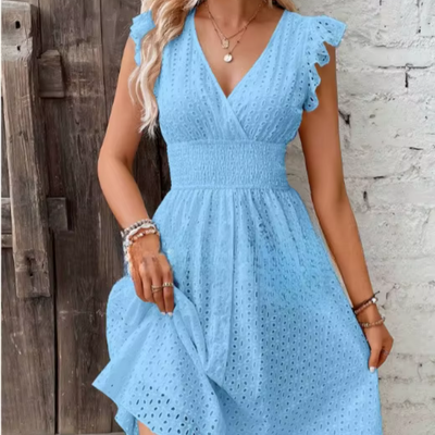 Adelinde – Romantisches Lochstickerei-Kleid für zeitlose Eleganz