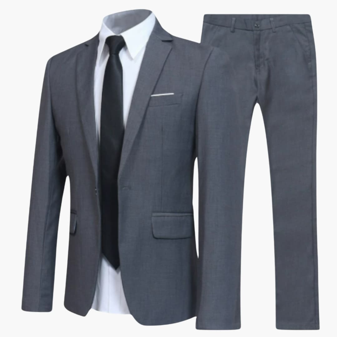 2-teiliges Anzug Set - Slim Fit Herrenanzug für Business Look