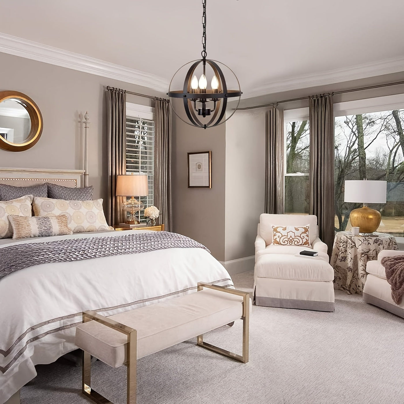 3-flammige Pendelleuchte Schwarz, Verstellbar, E14 für Küche, Esszimmer