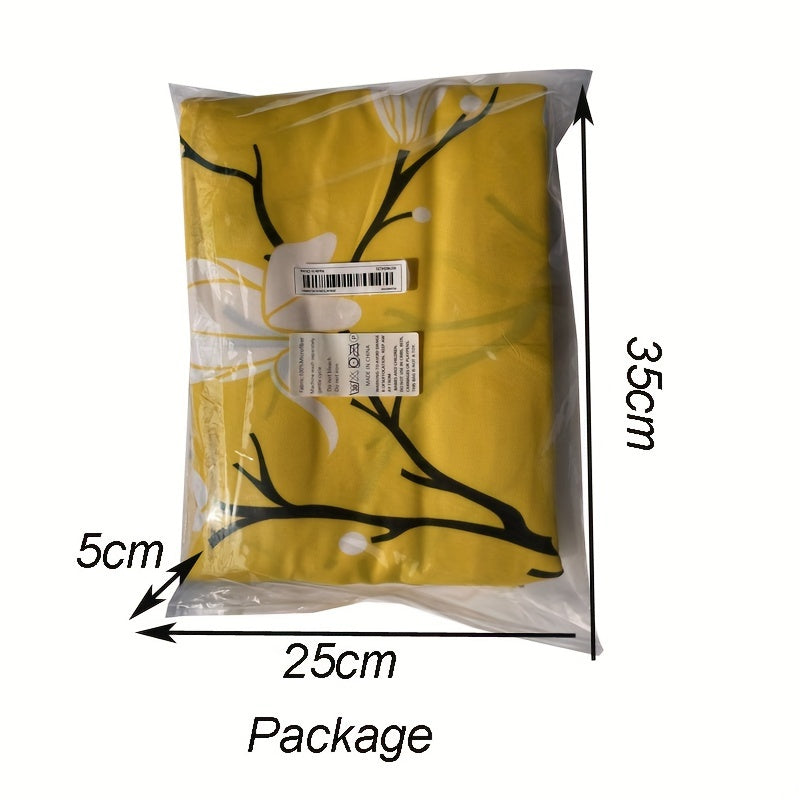 3-teiliges Bettwäsche-Set mit Gelbem Blumenmuster, Atmungsaktiv & Bequem