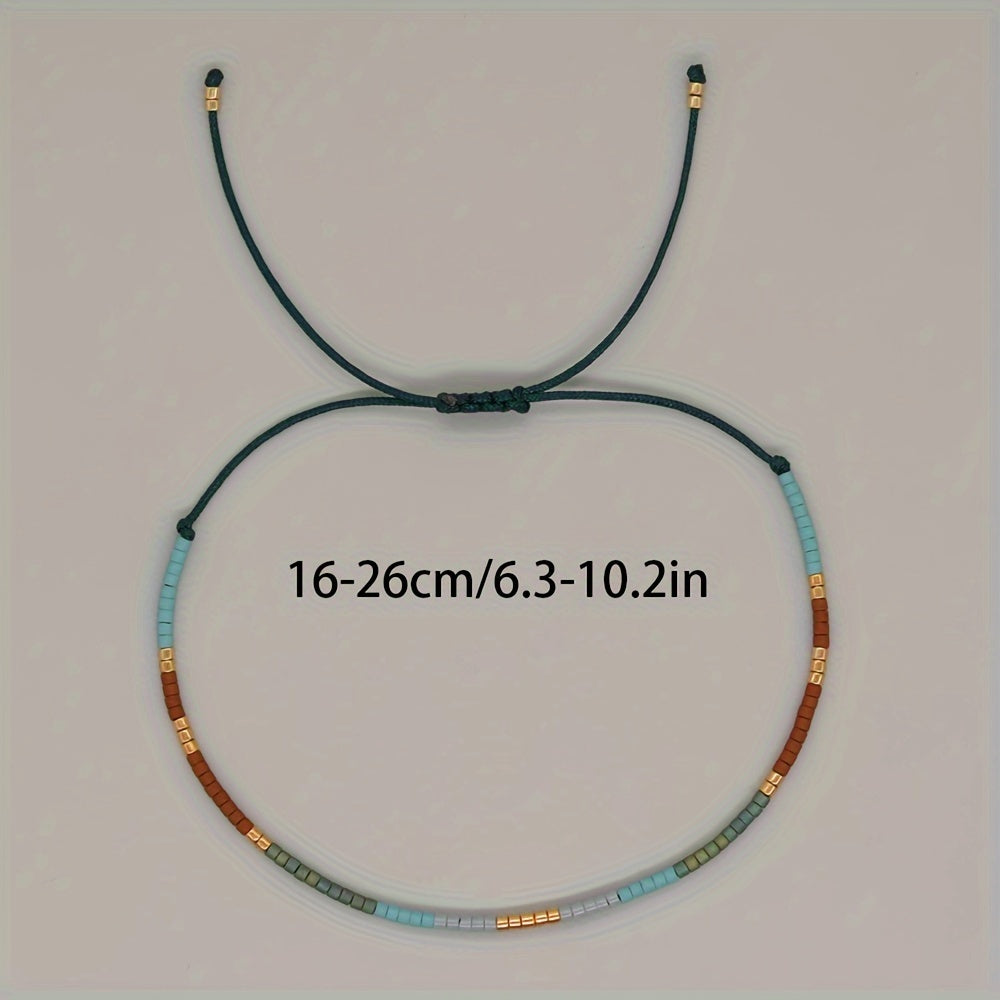 8er Set Miyuki Beaded Armbänder – Handgemacht, Boho Stil für Damen