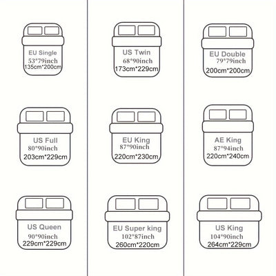 3-teiliges Bettwäsche-Set – Kreismuster, Weich & Atmungsaktiv