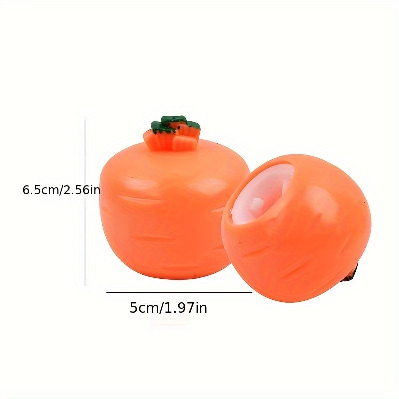 2 Stück Niedliche Karottenkopf Hasen Quetschspielzeug – Stressabbau & Spaß