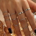 Silbernes zehnteiliges Set