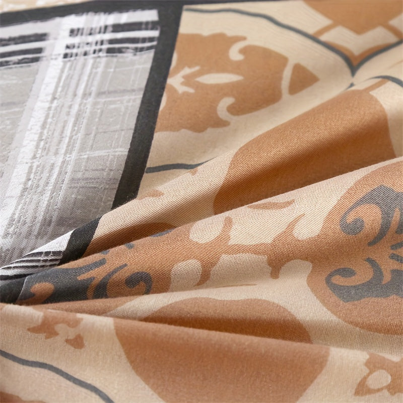 3-teiliges Bettbezug Set – Karo & Blumenmuster, Atmungsaktiv, Maschinenwaschbar