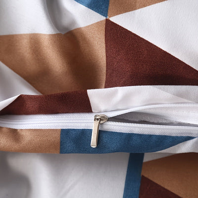 3-teiliges Bettbezug-Set – Hautfreundlich, Blumenmuster & Geometrisch