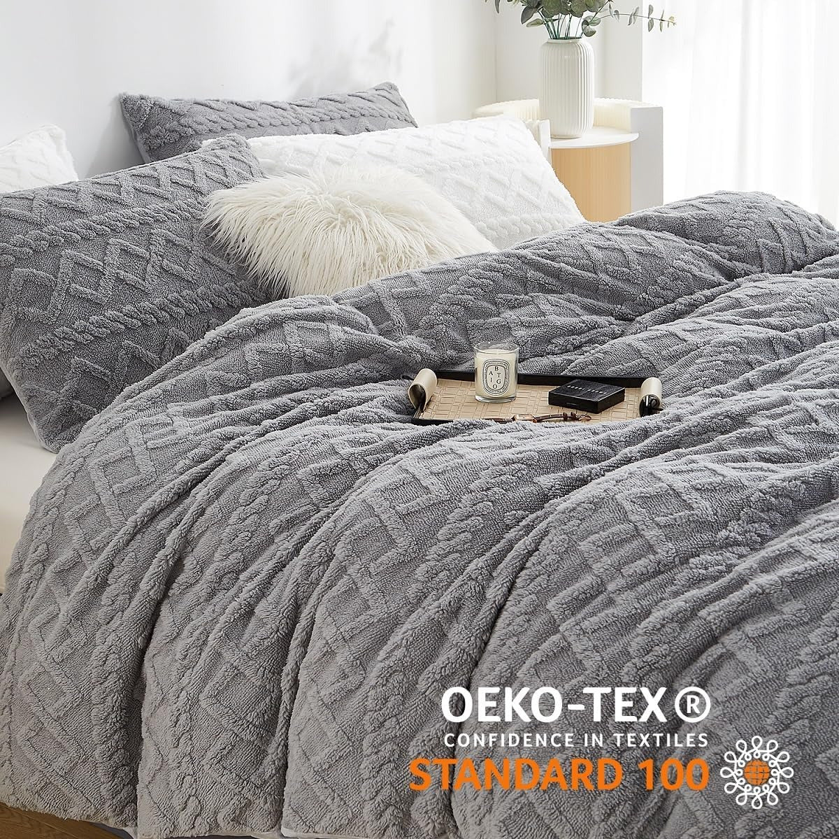 Wendebettwäsche Plüsch – Flauschig, Warm, Geometrisches Design