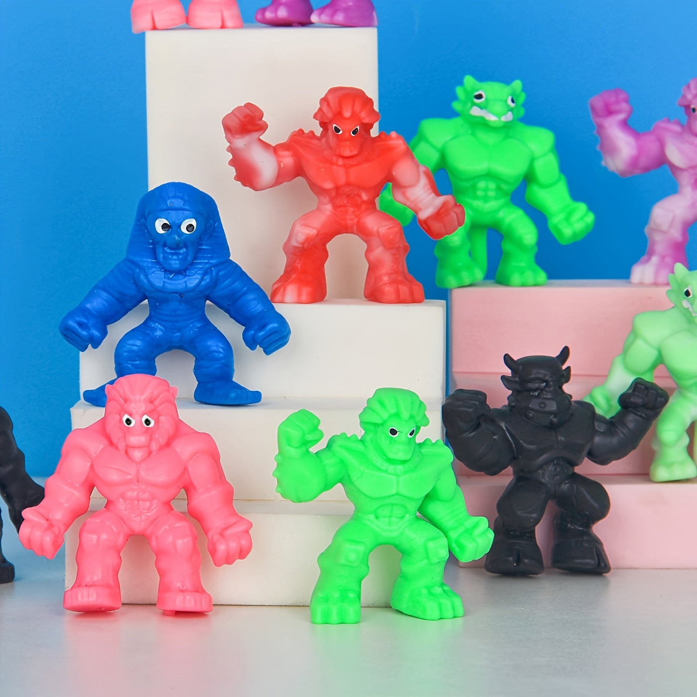 10 Stretch-Monster Squishy-Spielzeuge – Stressabbau, Verschiedene Farben